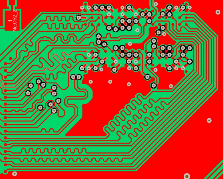 Routing the tracks of a high speed interface over a solid GND plane.